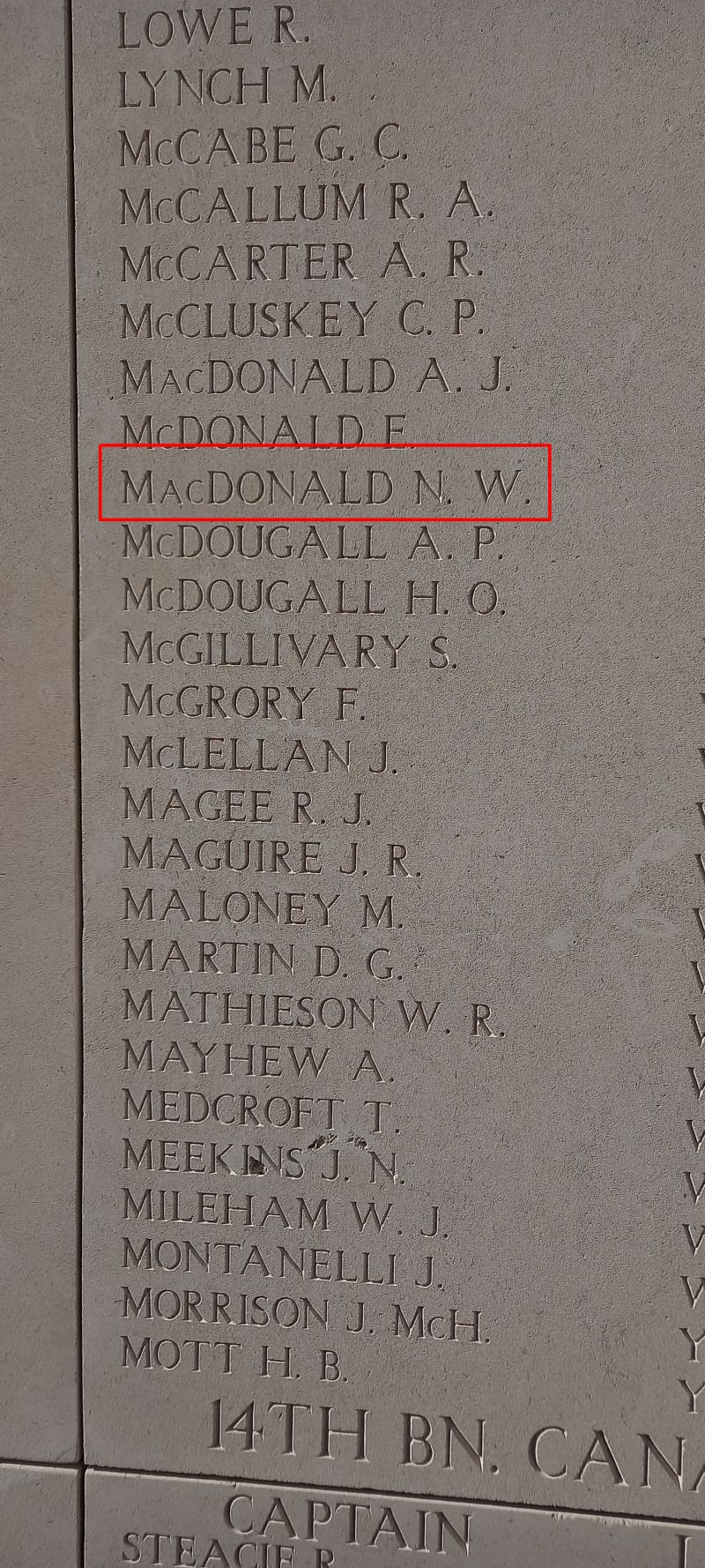 © Iain Finch: Licensor: Iain Finch Neil Macdonald memorial